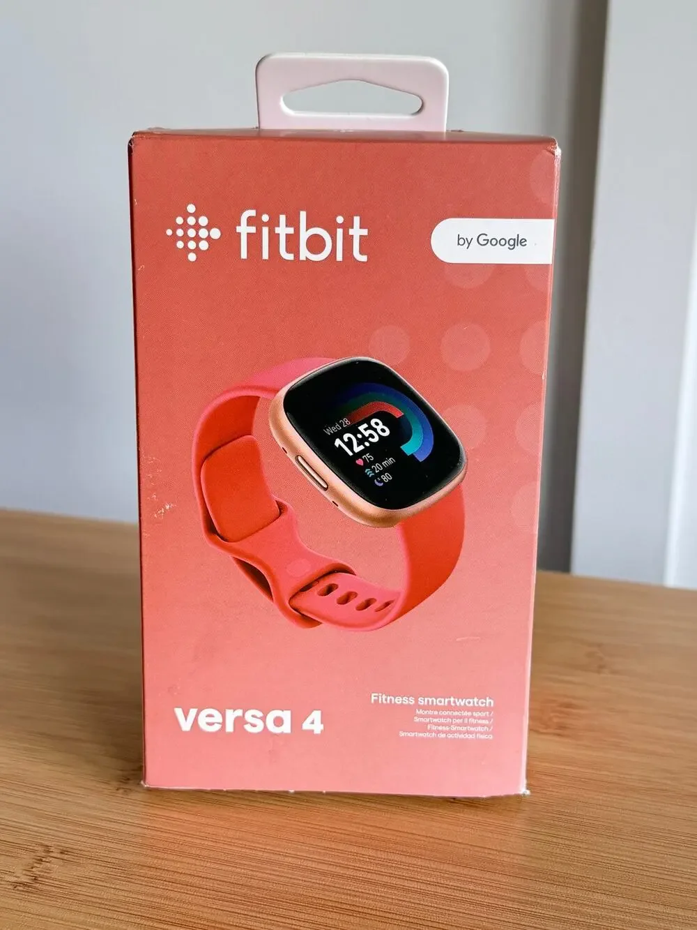 Google Fitbit Versa 4 Smartwatch Pink Sand Copper Rose GPS Fitness Watch